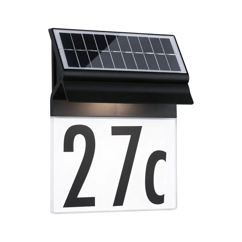 Paulmann Solar LED Hausnummernleuchte IP44 3000K 14lm Schwarz