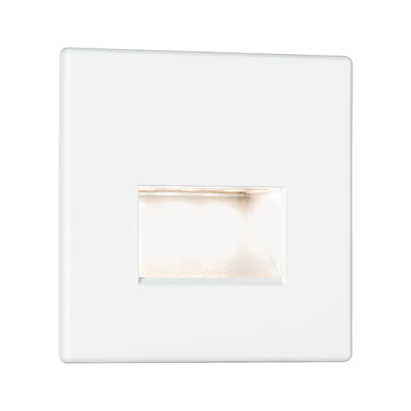 Paulmann LED Wandeinbauleuchte Edge eckig 80x5mm 1,2W 50lm 230V 2700K Weiß matt