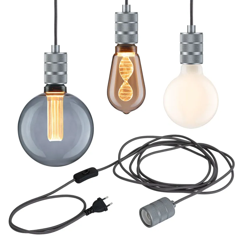 Paulmann Neordic Pendelleuchte Tilla inkl. Stecker E27 max. 20W Alu dimmbar Metall