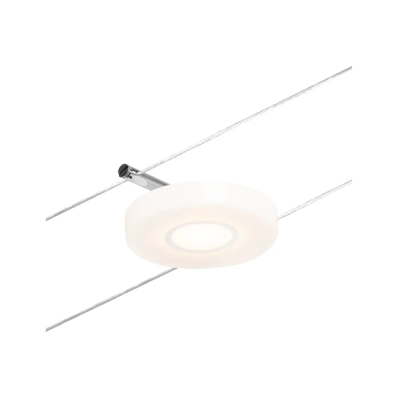 Paulmann Seilsystem Spot DiscLED Chrom matt#Chrom 1x4,5W 3.000K DC 60 VA
