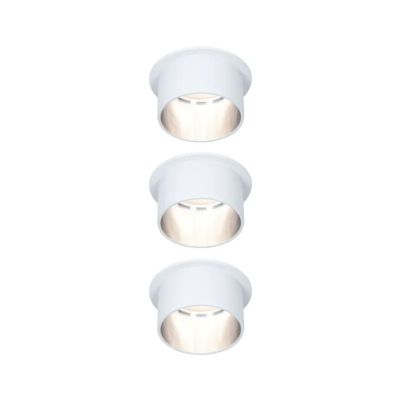 Paulmann Einbauleuchte LED Gil 6W Weiß matt#Eisen gebürstet IP44 2.700K 3-Stufen-dimmbar