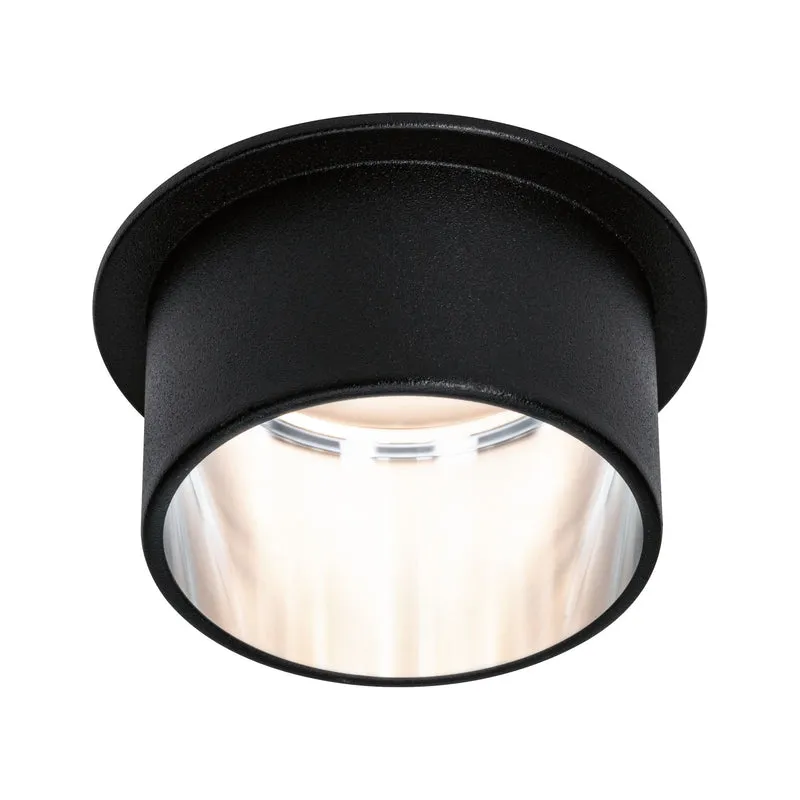 Paulmann Einbauleuchte LED Gil 6W Schwarz matt#Eisen gebürstet IP44 2.700K 3-Stufen-dimmbar