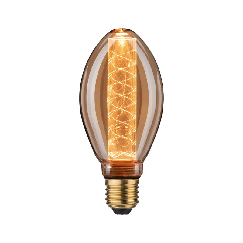 Paulmann LED Vintage-Birne B75 Inner Glow E27 Gold mit Innenkolben Spiralmuster dimmbar