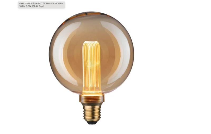 Paulmann Inner Glow Edition LED Globe G125 E27 230V 160lm 3,5W 1800K Gold