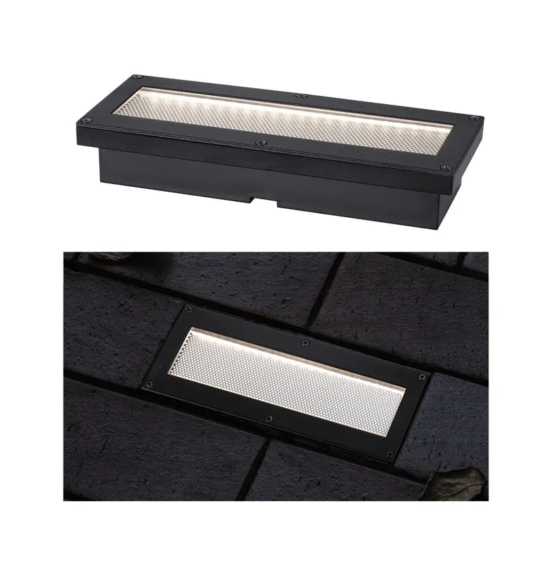 Paulmann Solar LED Bodeneinbauleuchte Domenic IP67 eckig 200x80mm 3000K 0,1W 1lm Schwarz Kunststoff
