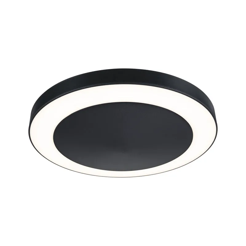 Paulmann LED Deckenaufbauleuchte Circula mit Dämmerungssensor und Bewegungsmelder IP44 rund 320mm 3000K 14W 1800lm 230V Anthrazit Kunststoff