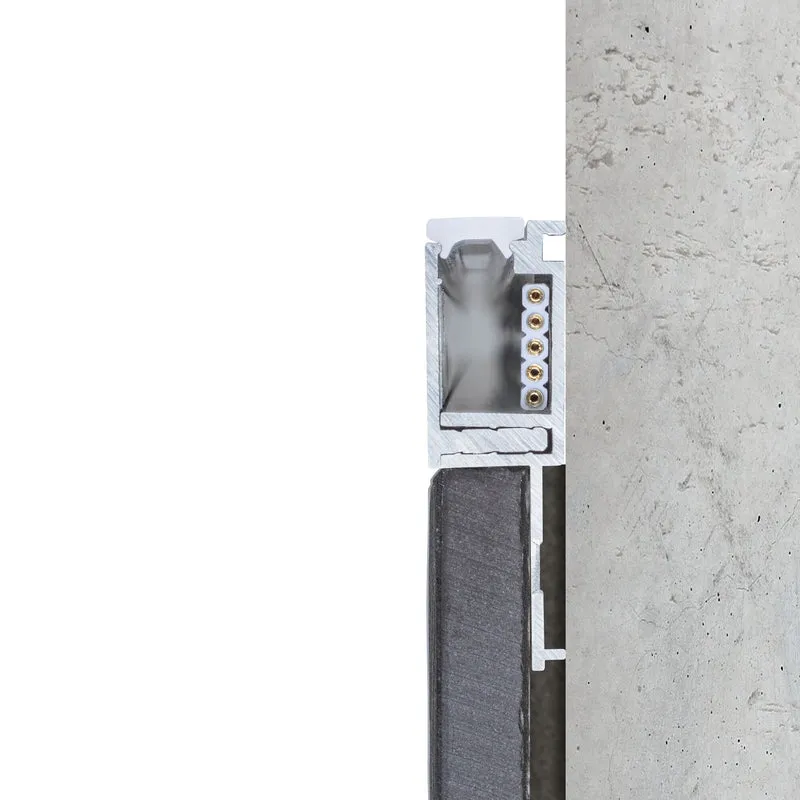 Paulmann LumiTiles Einbauprofil Border mit Diffusor 1m Alu eloxiert,Satin Aluminium