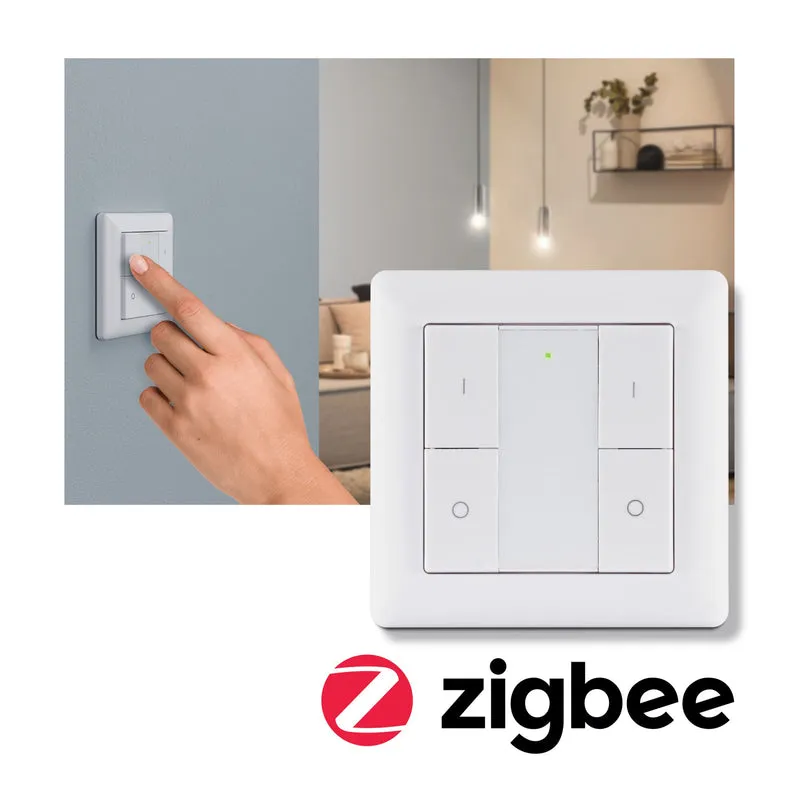 Paulmann Wandschalter On/Off/Dimm Smart Home Zigbee Weiß