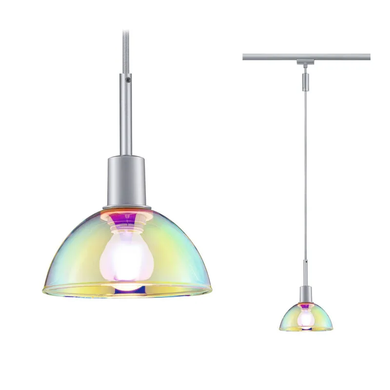 Paulmann URail Pendel Sarrasani max 20W E14 Chrom matt/Dicro 230V Metall Glas