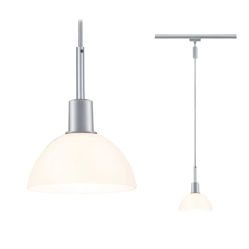 Paulmann URail Pendel Sarrasani max 20W E14 Chrom matt/Opal 230V Metall Glas