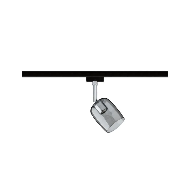 Paulmann URail Spot Blossom max 1x10W G9 Schwarz matt/Rauchglas 230V Metall/Glas