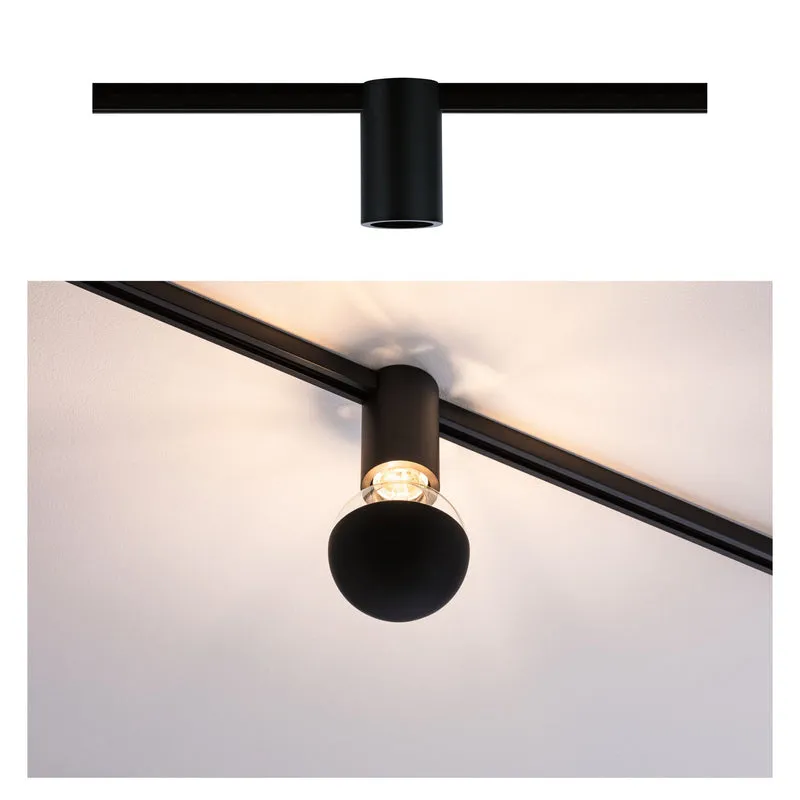 Paulmann URail Ceiling Socket max1x20W E27 Schwarz 230V Metall