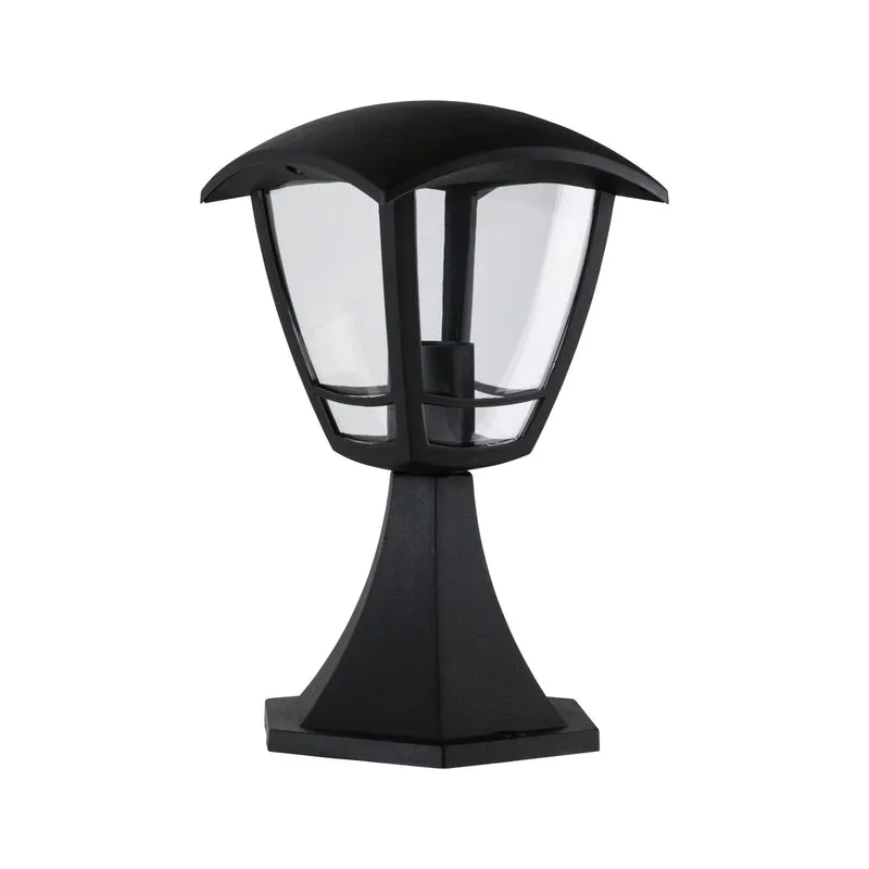 Paulmann Outdoor 230V Sockel Classic curved IP44 E27 Klarglas/Schwarz ohne LM