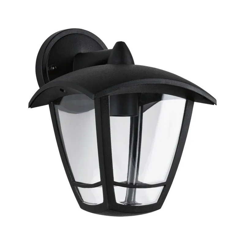 Paulmann Outdoor 230V Wandleuchte Classic curved IP44 E27 Klarglas/Schwarz ohne LM
