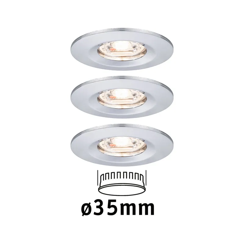 Paulmann EBL Nova mini Coin rund starr IP44 LED 3x4W 310lm Chrom/Alu