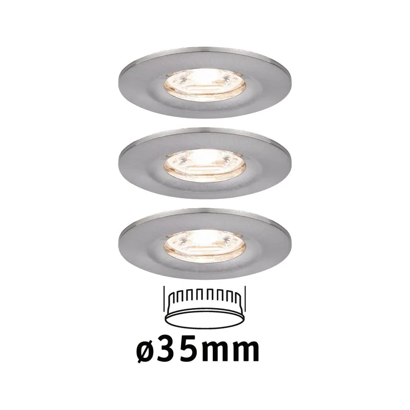 Paulmann EBL Nova mini Coin rund starr IP44 LED 3x4W 310lm Eisen geb/Alu