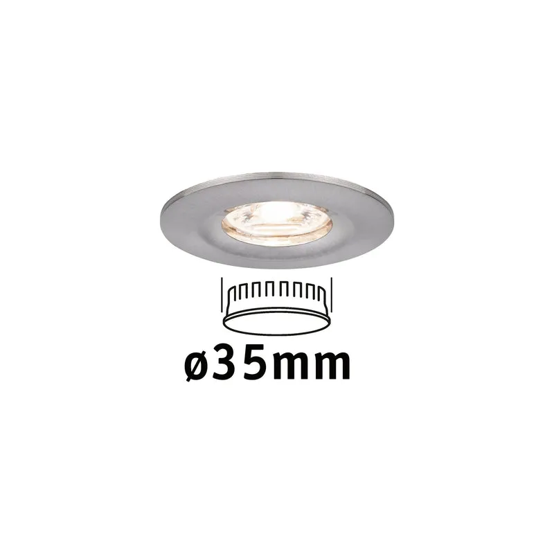Paulmann EBL Nova mini Coin rund starr IP44 LED 1x4W 310lm Eisen geb/Alu
