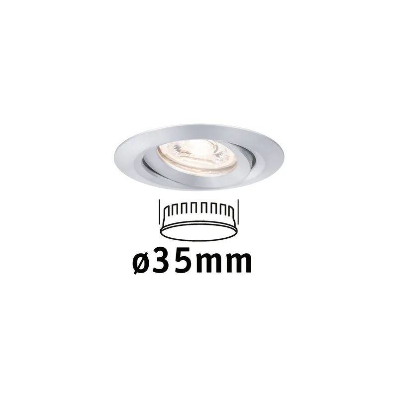 Paulmann EBL Nova mini Coin rund schwenkbar LED 1x4W 310lm Alu gedreht/Alu