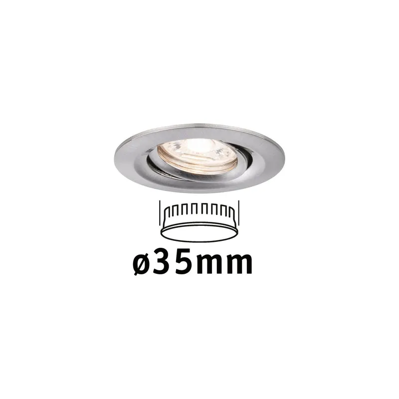 Paulmann EBL Nova mini Coin rund schwenkbar LED 1x4W 310lm Eisen gebürstet/Alu