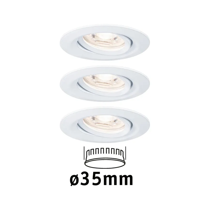 Paulmann EBL Nova mini Coin rund schwenkbar LED 3x4W 310lm Weiß matt/Alu