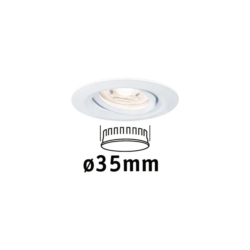 Paulmann EBL Nova mini Coin rund schwenkbar LED 1x4W 310lm Weiß matt/Alu