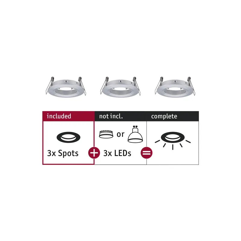 Paulmann EBL Choose 3er Spot starr max 3x10W 230V 51mm Alu gedreht Alu