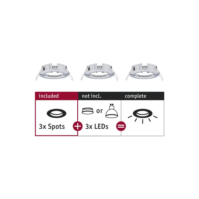 Paulmann EBL Choose 3er Spot starr max 3x10W 230V 51mm Chrom Alu