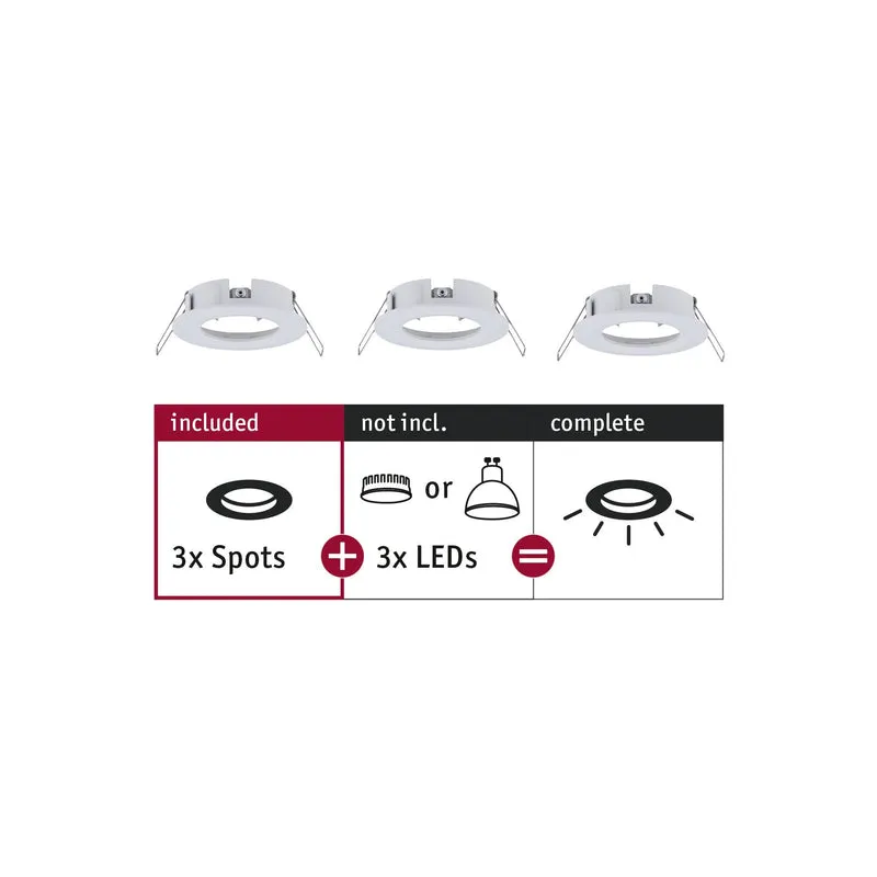 Paulmann EBL Choose 3er Spot starr max 3x10W 230V 51mm Weiß matt Alu