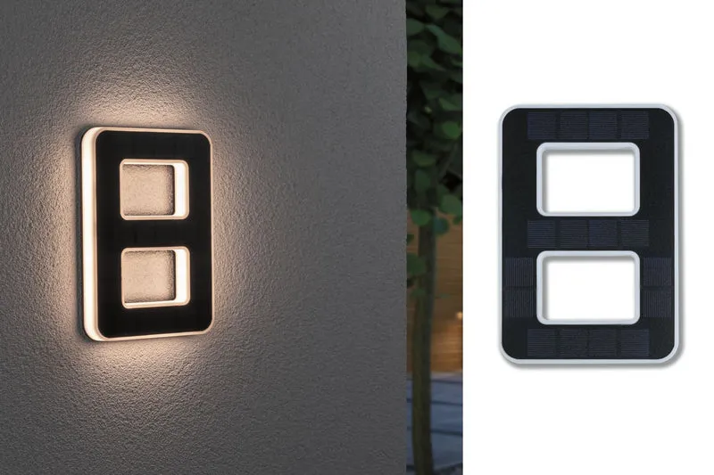Paulmann Outdoor Solar Hausnummer 8 3000K IP44 Akku wechselbar