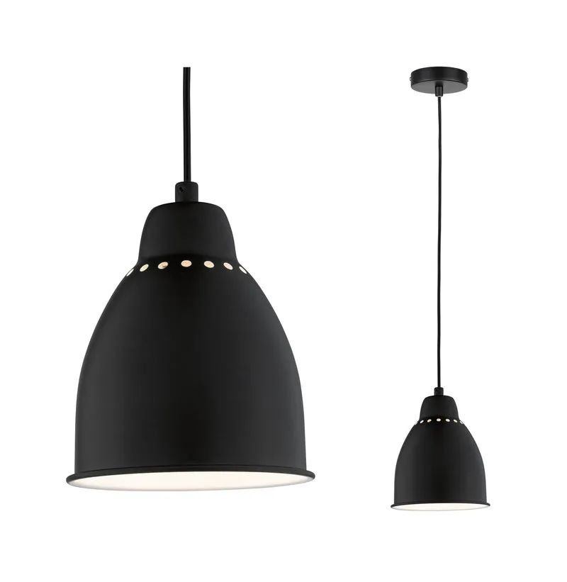 Paulmann Neordic Hilla Pendelleuchte max. 1x40W E27 Schwarz 230V Metall