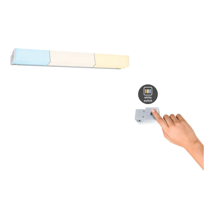 Paulmann WallCeiling HomeSpa Luno IP44 LED 1x6W WhiteSwitch 390mm Alu 230V Metall/Kst