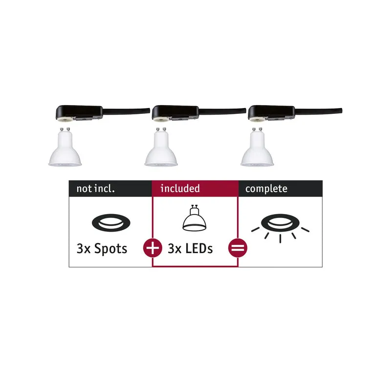 Paulmann EBL Choose 3er GU10 Set NonDim 3x6,5W 460lm 2700K 51mm