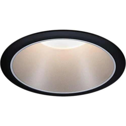 LED-Einbaustrahler 'Cole' schwarz/silber rund