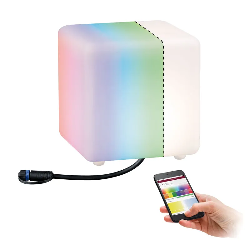 Paulmann Plug & Shine Lichtobjekt Cube RGBW Smart Home Zigbee 2,8W 24V