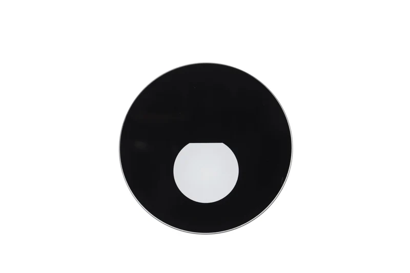Deko-Light Abdeckung Round Glas für Alwaid Pro, halbrund Lichtkegel, Schwarz
