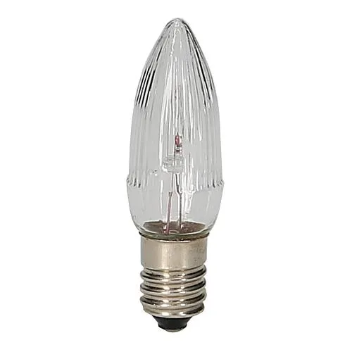 EGB Topkerzen halb geriffelt für außen 12V/3W E10 klar