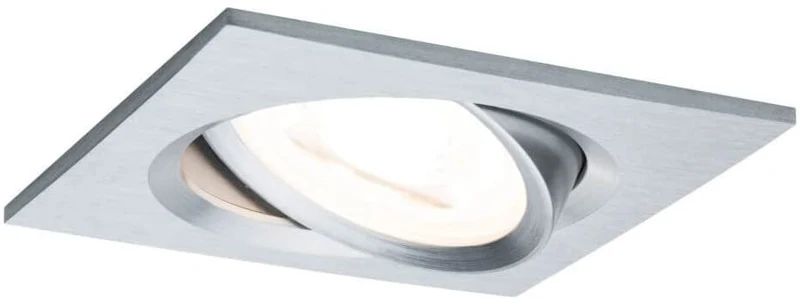 Paulmann EBL Set Nova eckig schw LED 3-stepdim 1x 6,5W 230V GU10 51mm Alu ged/Alu