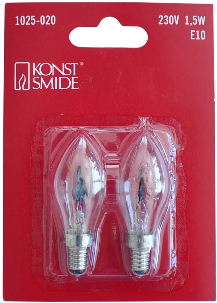 2x Flackerbirne 230V 1,5W E10 1025-020