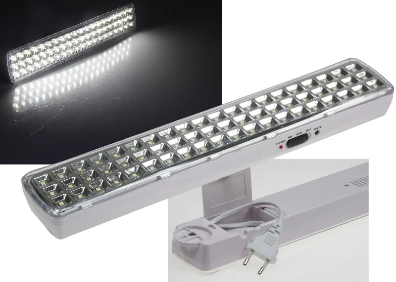 LED Notleuchte "CTNL-60 SMD" 365x70x37mm Lithium Akku 3,7V/2200mAh, nur 4W