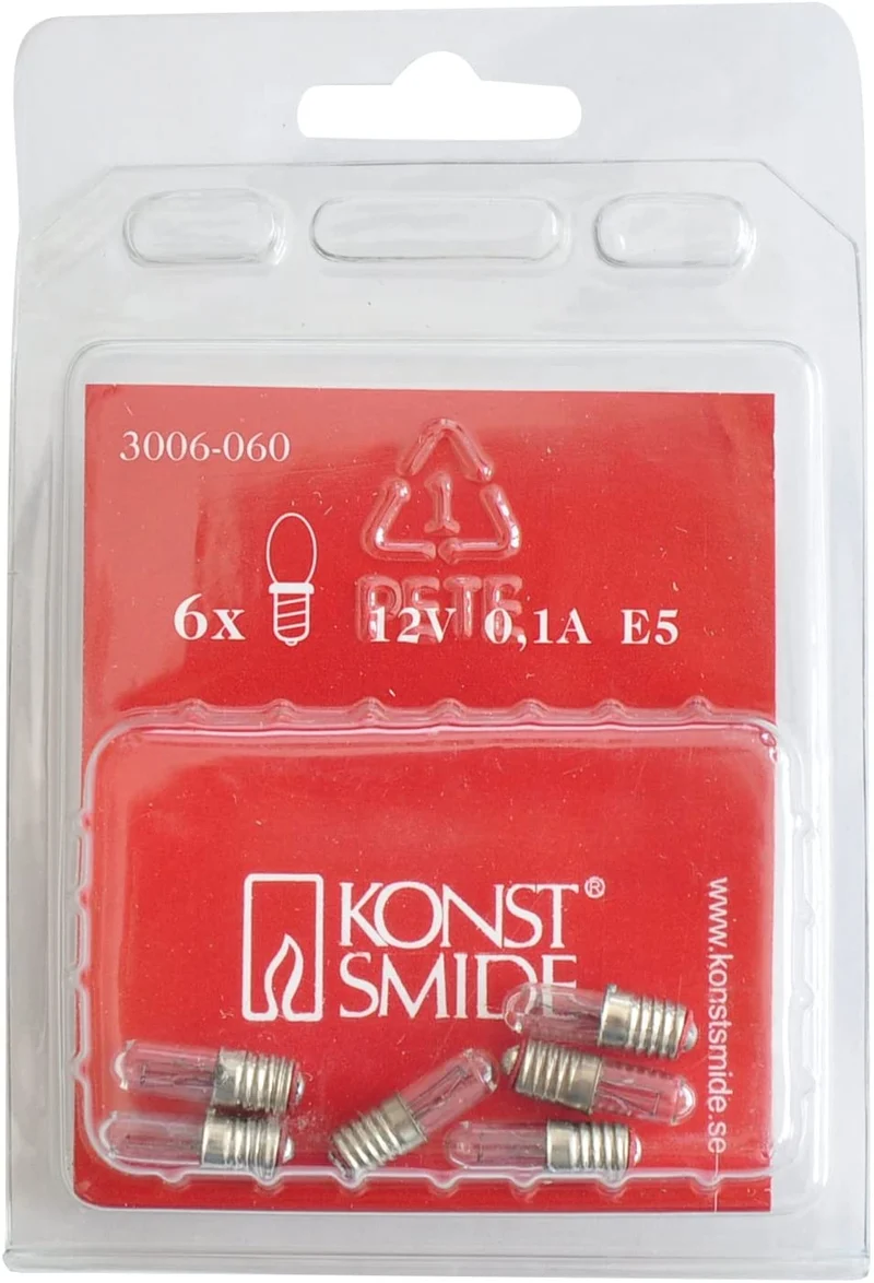 6x Ersatzbirne E5 12V 1.2W 3006-060