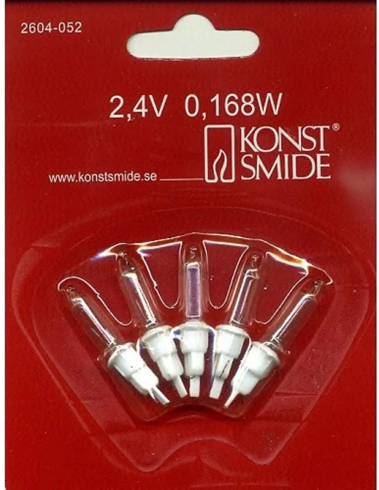 5x Ersatzlämpchen 2,4V 0,168W 2604-052