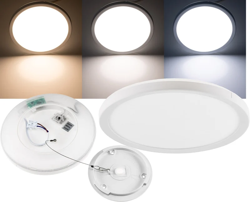 LED Deckenleuchte "Santano CCT 22" IP54 Ø 22,5cm, 12W, CCT 3000-6000K