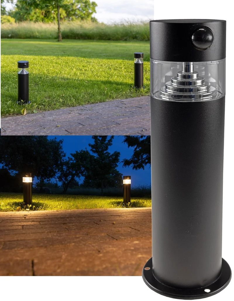 LED Solar Wegeleuchte "SWL-AS30" IP44, warmweiß 3000K, PIR Sensor, 30cm