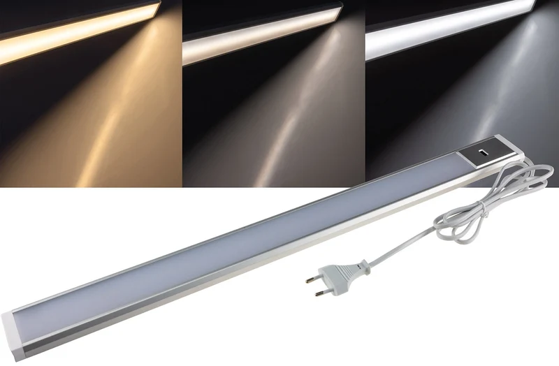 LED Unterbauleuchte "Comprido 600 CCT" 230V, 60cm, IR-Sensor, 3000k - 6500k