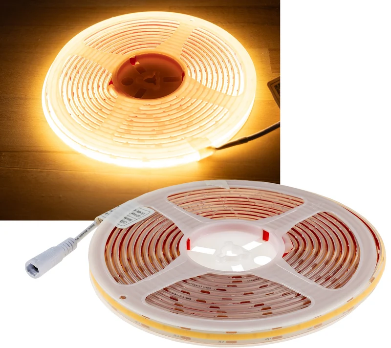 LED-Stripe "CLS-COB V2" 5m, warmweiß 12V, 48W, 4543 Lumen