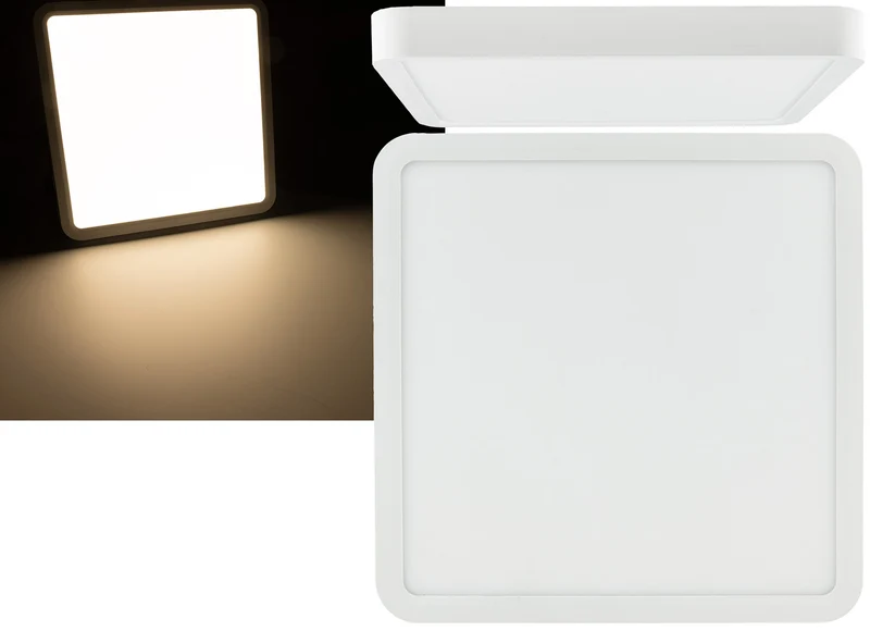LED Deckenleuchte "Santano 36 Qw" 30x30cm, 32W, 2928lm, 2900K warmweiß