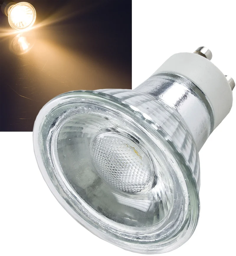 LED Strahler GU10 "promo" warmweiß 38°, 230V, 4,8W, 484lm, 2989k