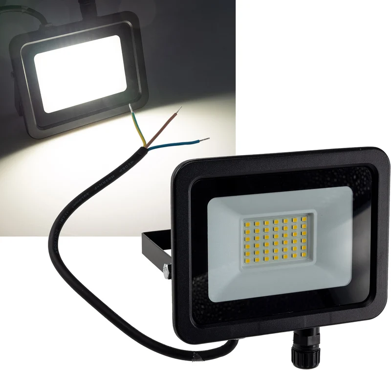 LED-Fluter "CTF-OB 30" IP65, 28W, 3075lm, 4000K neutralweiß