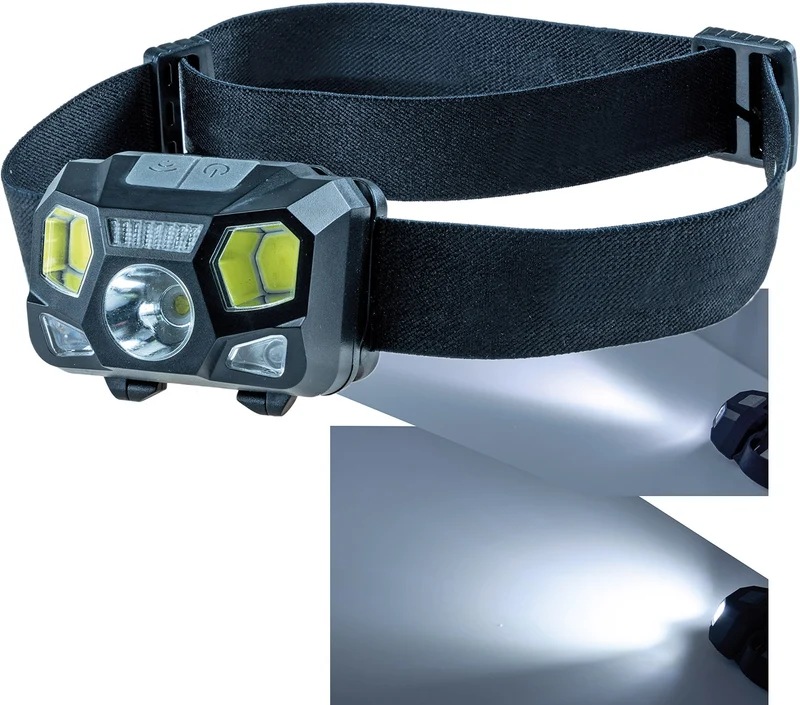 LED-Stirnlampe mit Akku "CTH-5" IP44 5W, 375 Lumen, mit Gestensteuerung
