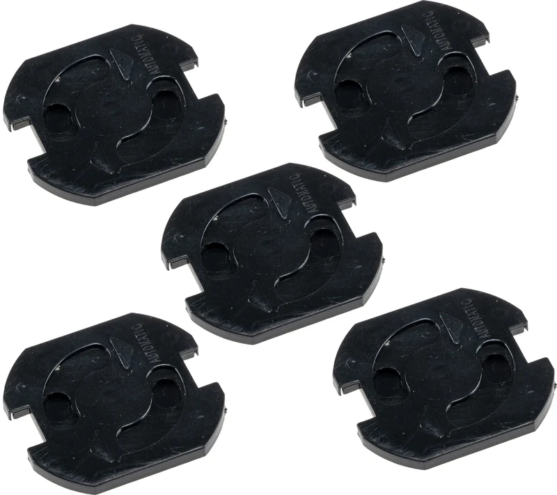 Einsteckschutz für Steckdosen, Schwarz mit Drehmechanik, 5er-Set